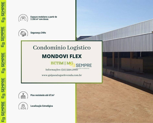 Imagem 1 de 16 de Galpão Para Alugar, 2266 M² Por R$ 49.855,96/mês - Santo Antônio - Betim/mg - Ga1898