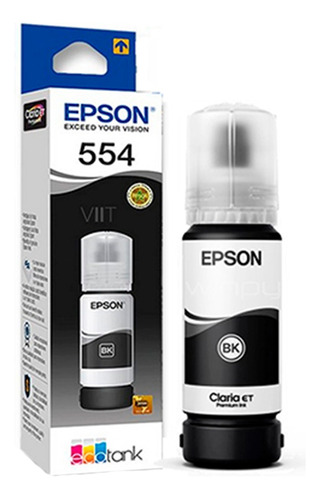 Tinta Epson T554 Botella Color Negra L8160/ L8180 Pcreg
