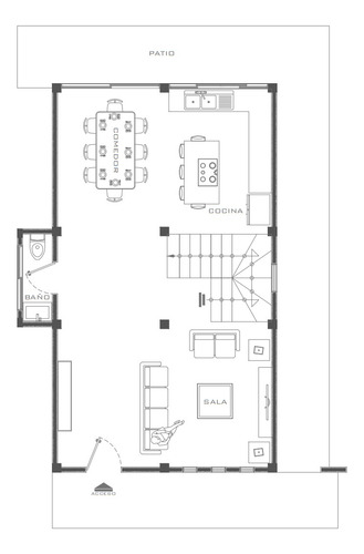 Planos De Casa Moderno 11 X 7 Mts