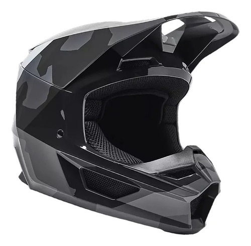 Capacete Fox V1 Bnkr Camo/preto Trilha Cross Moto Cor Preto/camo Tamanho Do Capacete 56