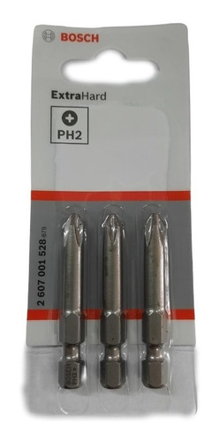 Puntas De Atornillar Philips Ph2 X 49mm. X 3u. Bosch