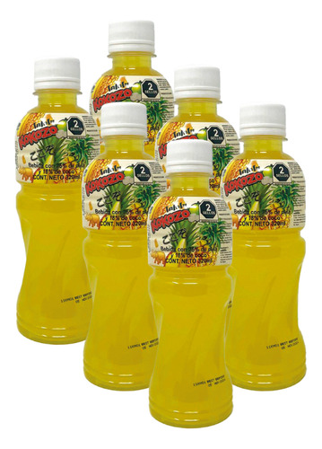 6 Pack Kokozo Bebida Oriental Sabor Piña Con Coco De 320 Ml