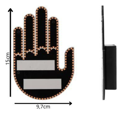 Mano Stop Señalizadora Led Gestos Control Remoto Batería Aaa
