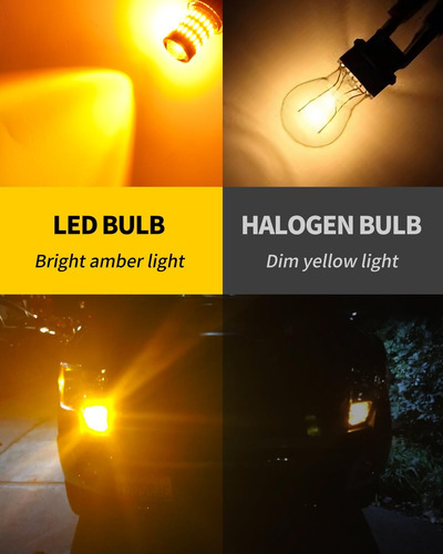 Bombillas Led Amarillo Con Proyector Luces Intermitentes Del