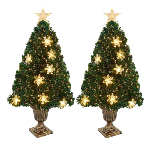 Juegoal 3 Pies Arbol De Navidad Artificial Prelitante, 2 Paq