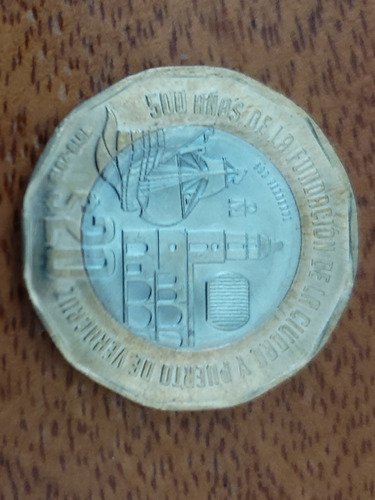 Moneda Conmemorativa De Los 500 Años De La Fundación Y Puert