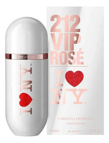 Perfume Carolina Herrera 212 Vip Rose I Love Ny Edp X 80 Ml