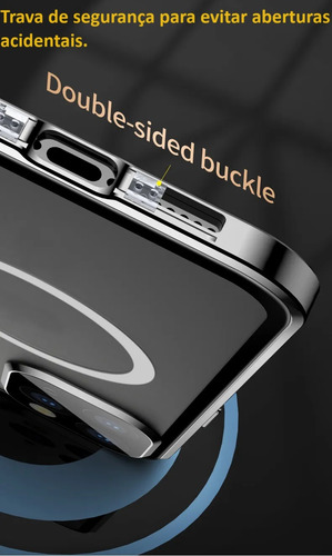 Case 360º Alumínio Para iPhone 12 13 14 15 Pro Pro Max