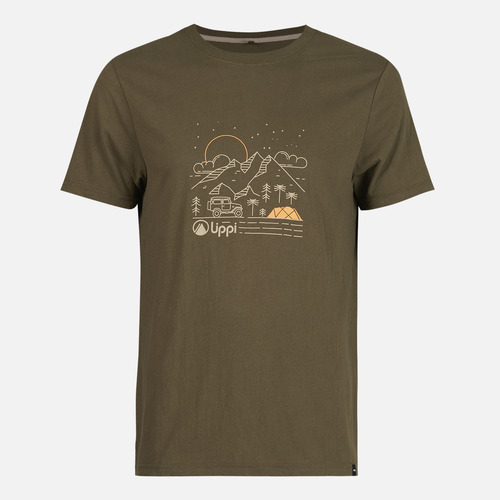 Polera Hombre Night Camp T-shirt Oliva Oscuro Lippi