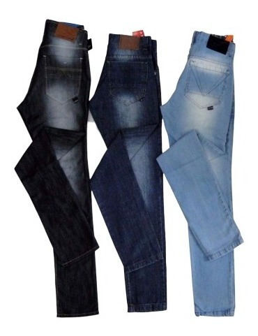 Imagem 3 de 10 de Kit 4 Calça Jeans Masculina Skinny Direto Da Fábrica