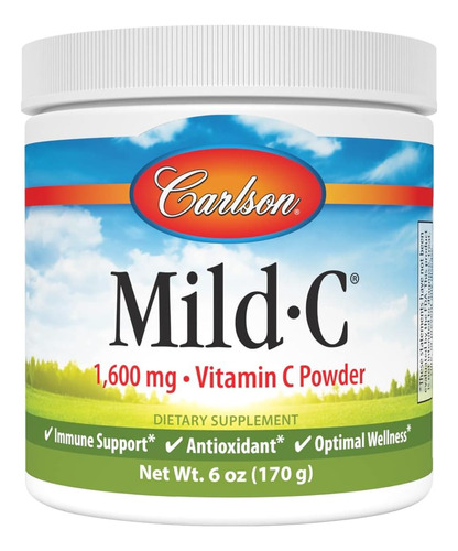 Vitamina C 1600 Mg En Polvo Carlson 170 G