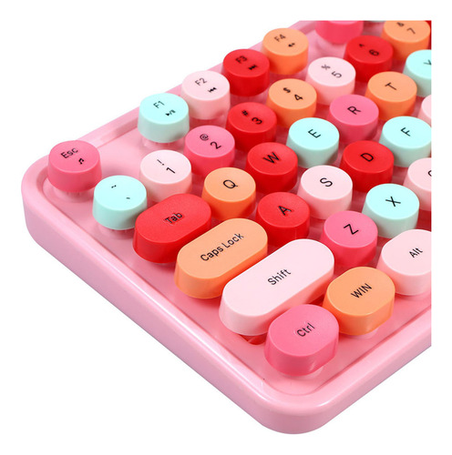 Suspension Key Cap Sweet Keyboard Mouse Combo Mixed Color