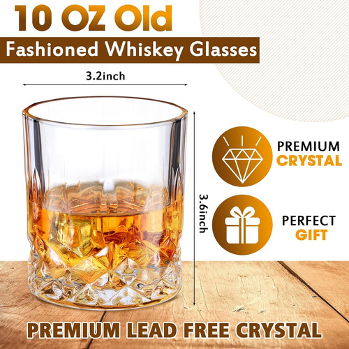 Paquete De 18 Vasos De Whisky Old Fashioned, 10 Onzas De Bou