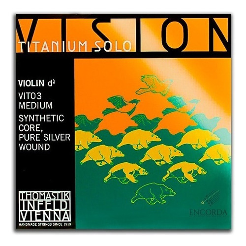 Corda Ré Avulsa Para Violino Thomastik Vision Solo Titanium