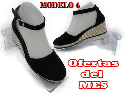 Sandalia Con Plataformas En Jeans 100% Artesanales Alpargata