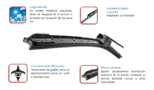 Imagen 2 de 4 de Escobilla Limpiaparabrisa Bosch Aerofit 19 Corsa Fun Celta V
