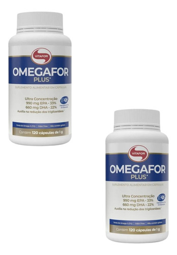 2 Omega 3 Vitafor Omegafor Plus 120 Caps 990epa 660dha, Ifos