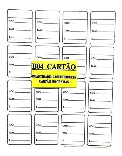 Imagem 2 de 2 de Etiquetas Tag Para Precificação Roupas Pacote Com 10,000