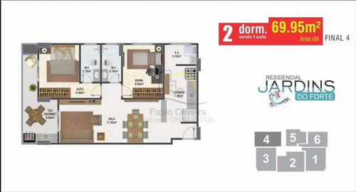 Imagem 17 de 22 de Apartamento Com 2 Dorms, Canto Do Forte, Praia Grande - R$ 394 Mil, Cod: 2809 - V2809