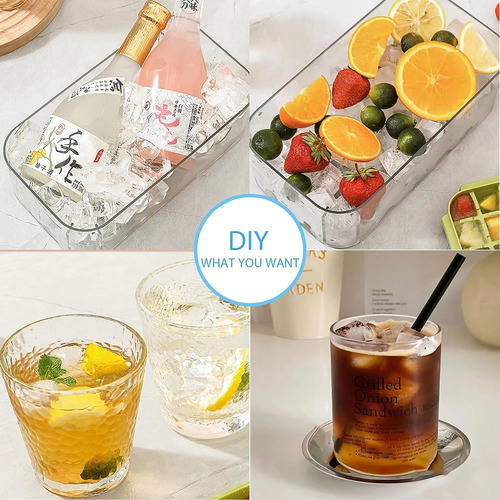 Leaddock Bandeja Para Cubitos De Hielo Con Tapa Y Contenedor