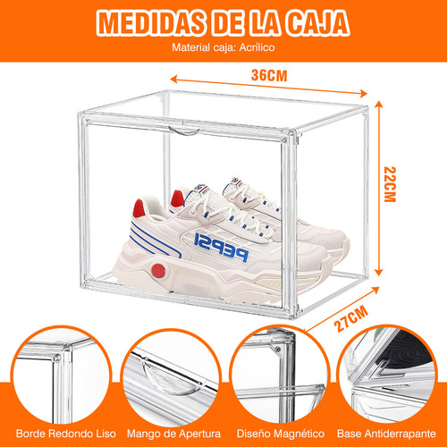 Cajas Organizadoras Para Zapatos Apilables Transparente 2pzs