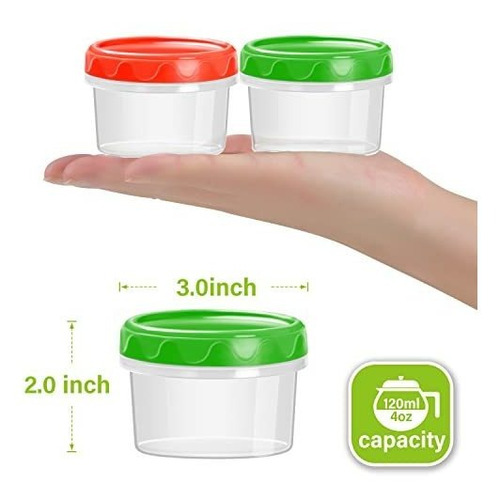 Recipientes De Comida Para Bebés Eonjoe 4oz - 12 Unidades,