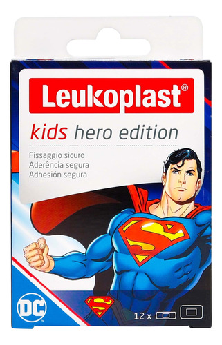 Curas Leukoplast Kids Hero Edition Superman 12 Unidades