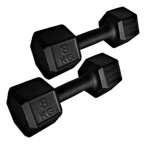 Halter Dumbbell Sextavado 8kg (2un.)