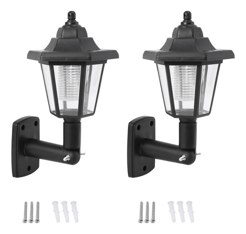 2 Faroles De Pared Led Con Energía Solar Para