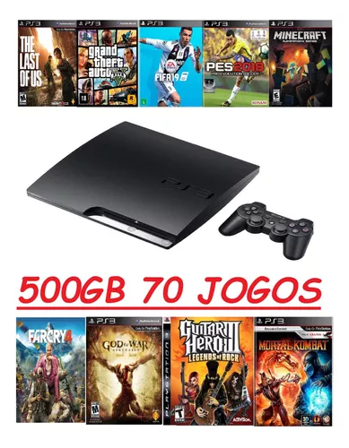 Console Playstation 3 Super Slim 250GB 2 Controles e 45 Jogos - Sony - Loja  Sport Games