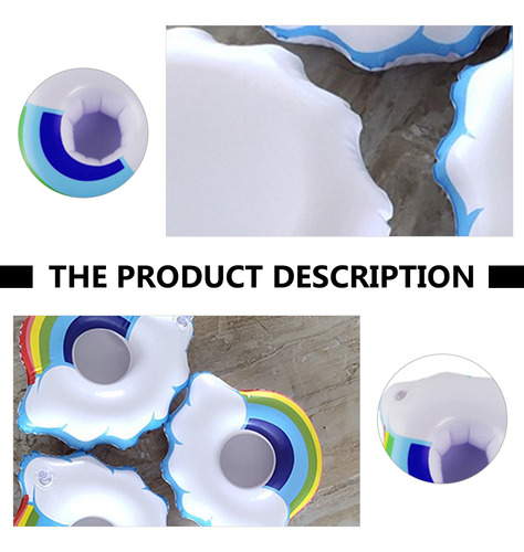 Soporte Inflable Para Flotadores, 4 Unidades, Portavasos Y N
