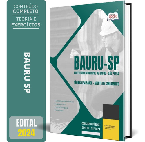 Apostila Prefeitura Bauru Sp 2024 Técnico Em Saúde Agente