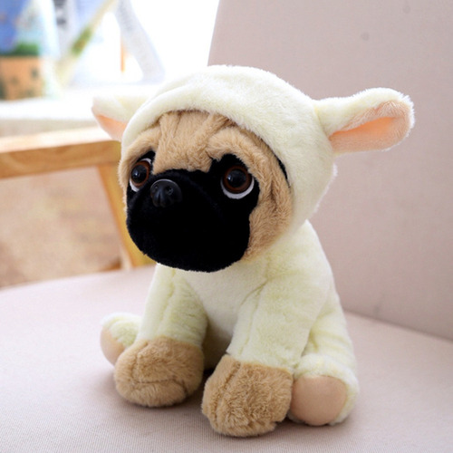 Nova Grande Pelúcia Brinquedos 10\ Pug Cão Em 6 Trajes Fofin