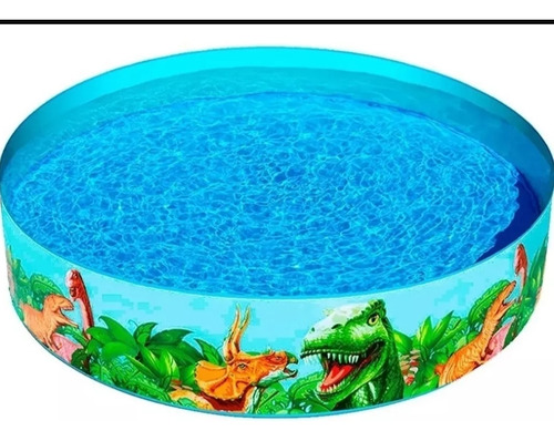 Piscina Para Niños Dinosaurios 1.83 Rígida Enrollable Jardin