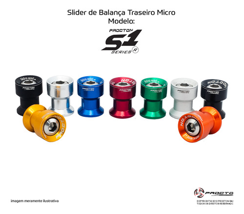 Slider Procton S Kawasaki Z500 Z 500 25/26 Dianteiro+traseir