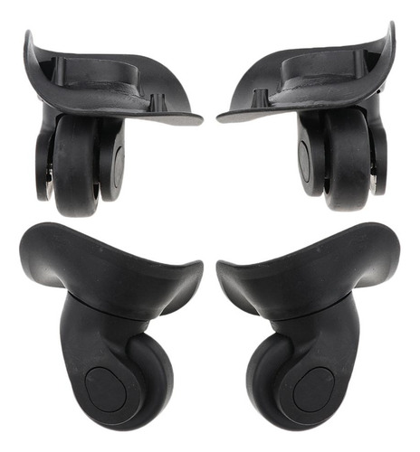 2 Pares De Ruedas De Maleta De Equipaje Duradero Negro