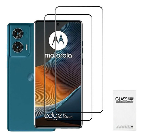 2 Mica Hd Cristal Templado 3d Para Motorola Edge 50 Fusion