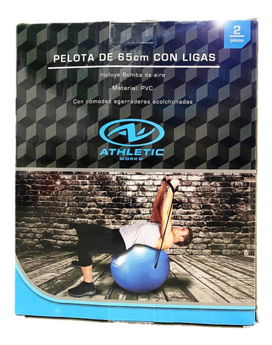 Pelota De Pilates Con Ligas 65 Cms