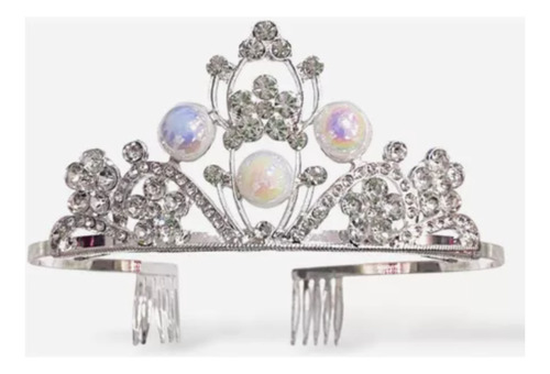 Diadema De Metal Con Strass Corona Fiesta/boda/15años 9901-b