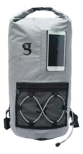 Mochila Impermeable Geckobrands Hydroner 20l Bolsa Seca Gris Liso