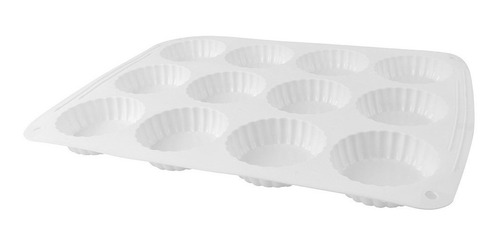 Molde Muffin X12 Silicona 36x26.5x2cm Blanco