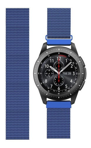 Kit 2 Pulseira Magnetica Relogio Smartwatch 20mm / 22mm Top Cor preta-azul Largura 20 mm