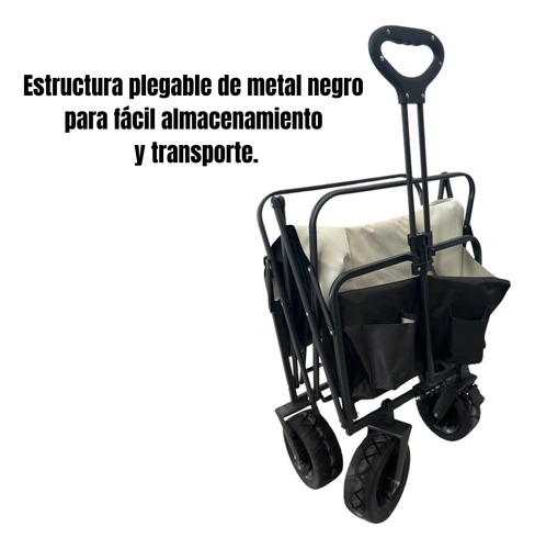 Carrito Vagón Plegable Multiusos Reforzado Camping De Carga