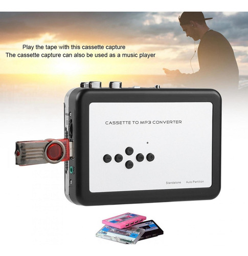 / Portable Cassette Tape Para Mp3 Convertidor Usb Flash