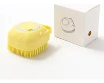Comprar Cepillo de baño para mascotas, dispensador de baño para perros y gatos, color amarillo