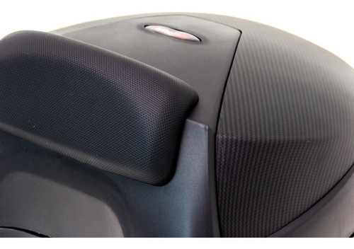 Imagen 8 de 10 de Maletero Top Case Atom 30lt Fire Parts Con Respaldo Negra