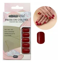 Comprar Kit Uñas Postizas Press On Cuadradas Adhesivas Cherimoya X24