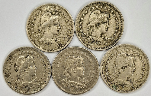 5 Moedas De 20 Réis 1919 / 1920 - Oportunidade (Usado)