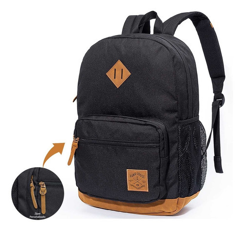 Mochila Bolsa Reforçada Notebook 15 Hang Loose Preto Cor Preto