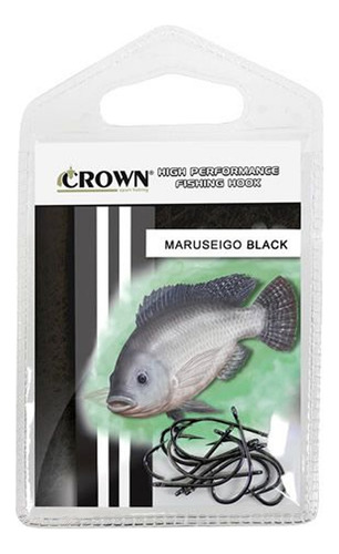 Anzol Para Pesca Com Fisga Maruseigo Black Nº28 C/5 - Crown